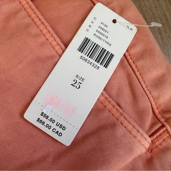 Anthropologie Chino Shorts Size 25 - Picture 5 of 10